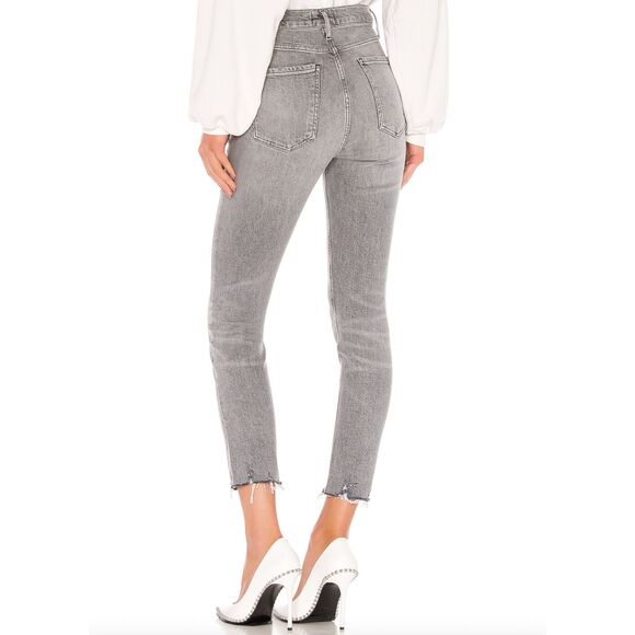 AGOLDE Nico High Rise Slim Jeans Gray Risk Sz 27 - Picture 6 of 10